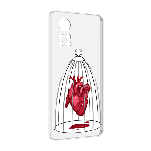 Чехол MyPads сердце в клетке для Infinix Note 12 i X667 задняя-панель-накладка-бампер
