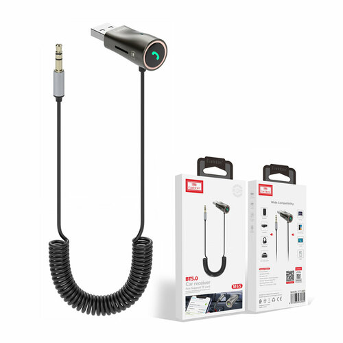 Ресивер Earldom ET-M65 пластик алюминий Bluetooth кнопка ответа AUX TF микрофон цвет чёрный 89900₽