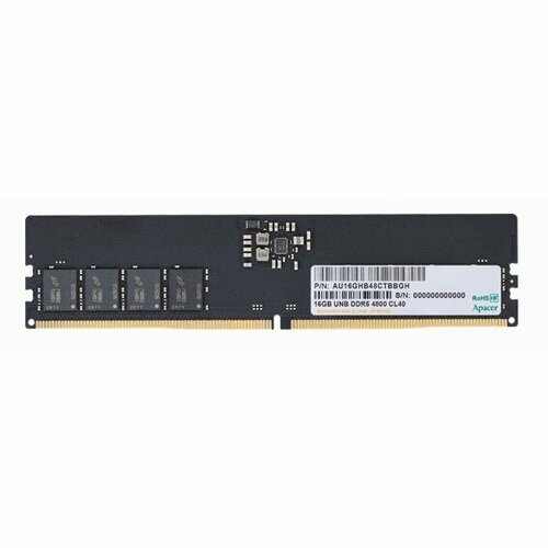 Apacer Модуль памяти Apacer DDR5 16GB 4800 MT/s CL40 AU16GHB48CTBBGH (FL.16G2A. PTH)