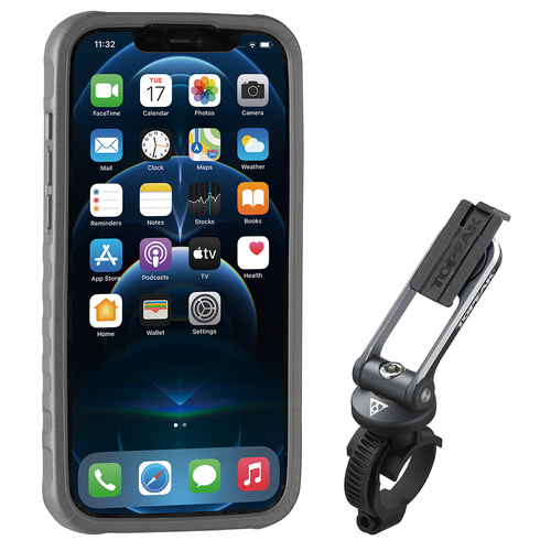 Бокс с креплением Topeak RideCase iPhone 12 (TT9868BG), цвет Серый крепление на руль для телефона topeak ridecase centr mount