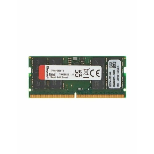 Оперативная память Kingston DDR5 16GB 4800MHz CL40 SODIMM 1Rx8 (KVR48S40BS8-16)