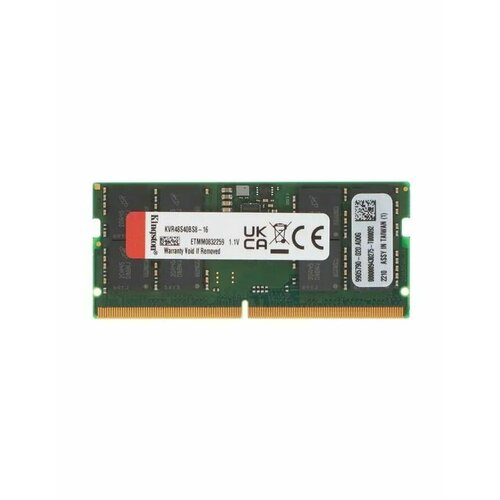Оперативная память Kingston DDR5 16GB 4800MHz CL40 SODIMM 1Rx8 KVR48S40BS8-16 808000₽