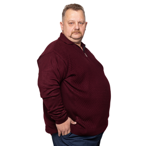 фото Пуловер turhan, размер 6 xl, бордовый