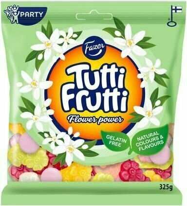 Жевательный мармелад Fazer Tutti Frutti Flower Power фруктовая смесь 325 г (Из Финляндии)