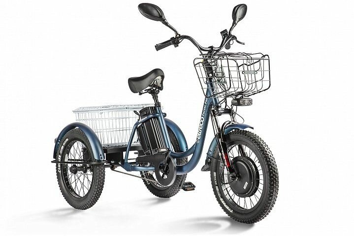 Электровелосипед трицикл Eltreco Porter Fat 500 UP! (Трицикл Eltreco Porter Fat 500 UP! Темно-синий, 022871-2414)