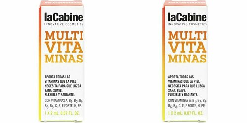 LaCabine Концентрированная сыворотка в ампулах Multivitamines Ampoules, с 11 витаминами, 1х2 мл, 2 уп