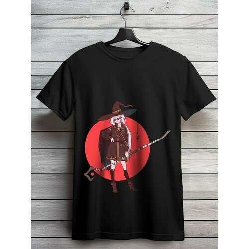 фото Футболка hypnotica футболка унисекс черная из хлопка с dtf принтом хеллоуин аниме ведьма (осень, подарок, helloween) - 9474, размер xs, черный