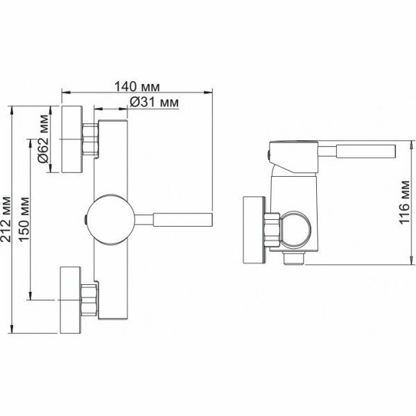 Смеситель Wasserkraft для душа Main 4102 - фото №4