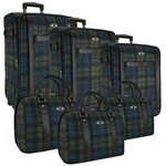 Набор: чемодан + сумочка Borgo Antico. 6090 Green-Blue 23/16 - изображение