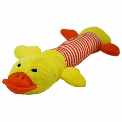 Игрушка для собак N1, желтый утенок с пищалкой, 25 см, 1 шт