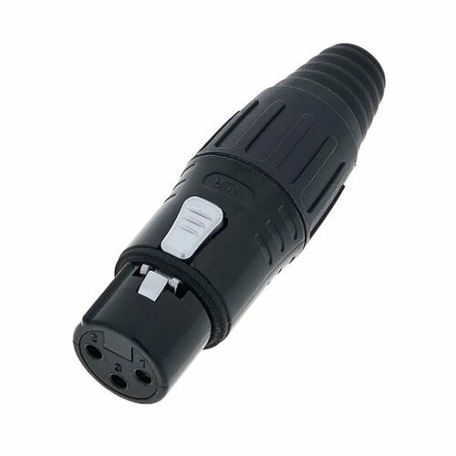 Разъём XLR, female, 3-pin, Seetronic SCSF3-BG, черный кабельный разъём питания seetronic sac3fca