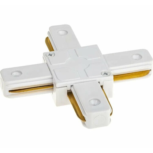 X-образный коннектор однофазного шинопровода EKS ART 220В, белый отражатель для светильника eks art inlay mr16 белый