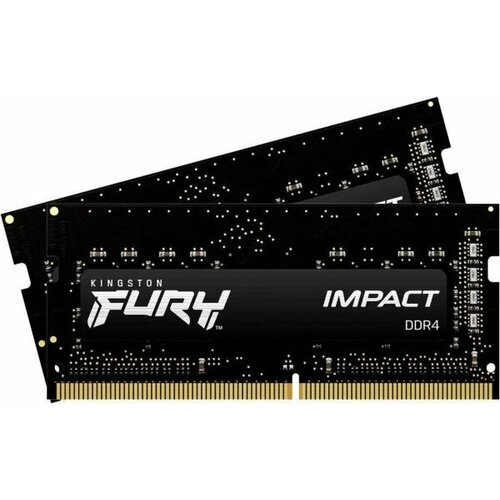 Оперативная память для ноутбука 64Gb (2x32Gb) PC4-21300 2666MHz DDR4 SO-DIMM CL16 Kingston Fury Impact KF426S16IBK2/64 оперативная память для ноутбука 64gb 2x32gb pc4 25600 3200mhz ddr4 so dimm cl20 kingston fury impact kf432s20ibk2 64