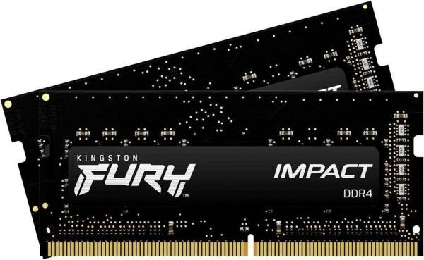 Оперативная память для ноутбука 64Gb (2x32Gb) PC4-21300 2666MHz DDR4 SO-DIMM CL16 Kingston Fury Impact KF426S16IBK2/64