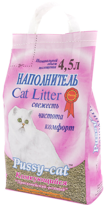 Наполнитель Pussy-Cat комкующийся (фиолетовый) 4,5л (термопак) - 1 шт.