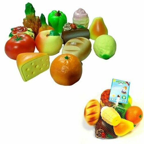 фото Набор резиновых игрушек продуктовая корзина си-387