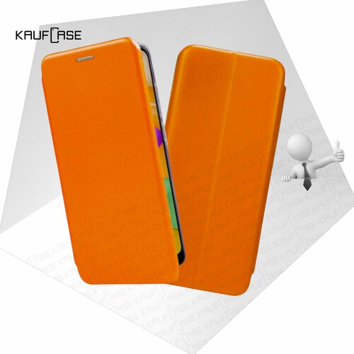 Чехол книжка KaufCase для телефона Xiaomi Poco M3 (6.53), оранжевый. Трансфомер чехол книжка kaufcase для телефона xiaomi poco m3 6 53 серебро трансфомер