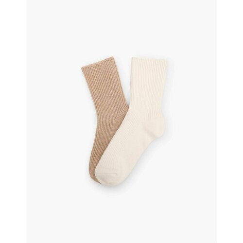 фото Носки gloria jeans 2 пары, размер 6-8л (30-32), белый, бежевый