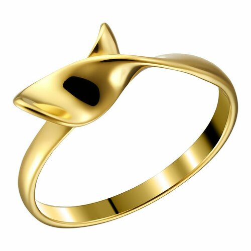 фото Кольцо uvi, серебро, 925 проба, золочение, золотой