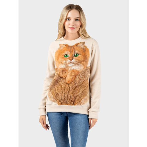 фото Свитшот, размер 54, бежевый mixfix