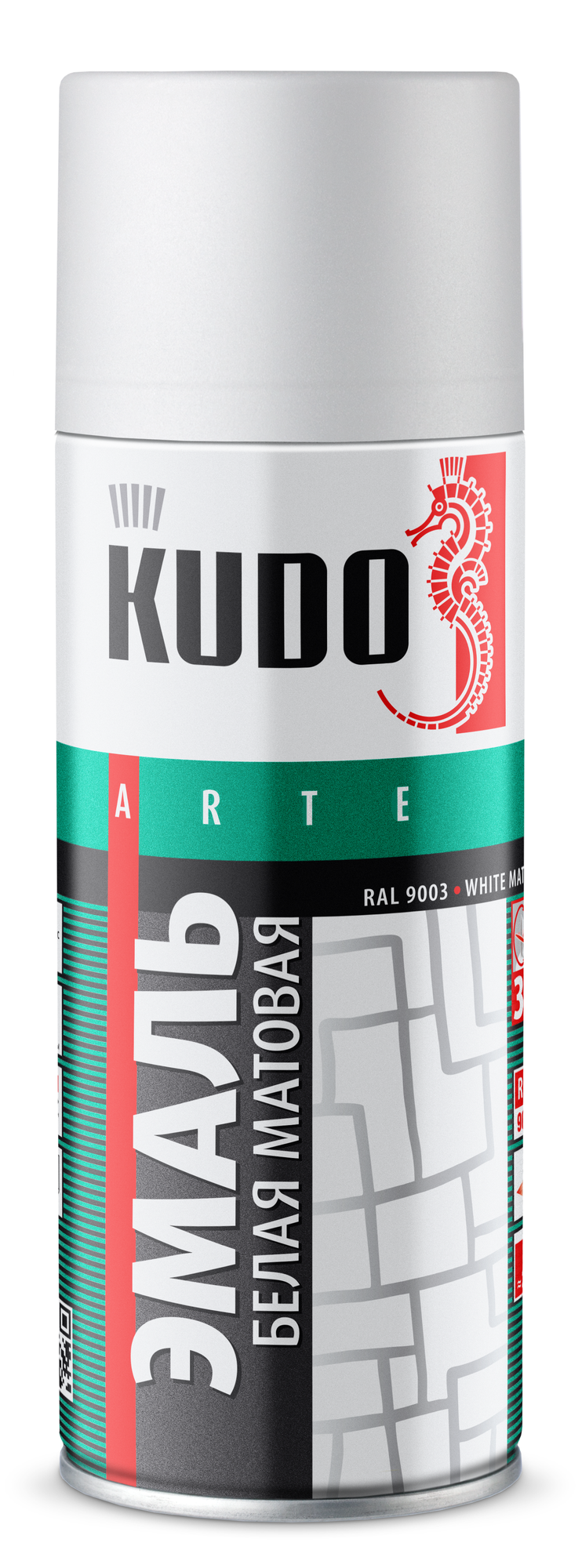 Эмаль универсальная Kudo белая матовая, KU-1101