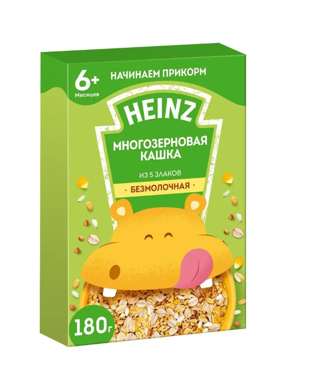 Каша Heinz безмолочная Я пробую многозерновая 5 злаков, c 6 месяцев