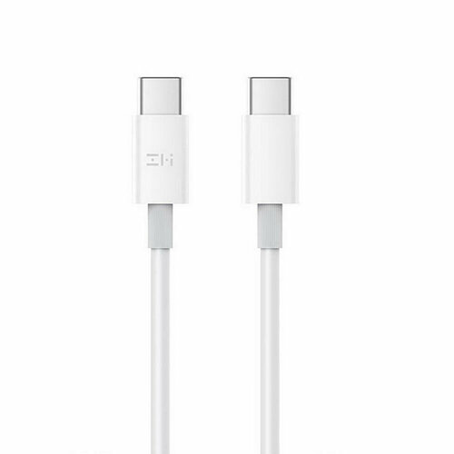 USB-кабель ZMI USB-C to USB-C cable 5A (1.5m) white 100W (ZMKAL08ECNWH) зарядный кабель кабель для зарядки для macbook pro air 2015 2023 и других ноутбуков с разъемом usb type c белый