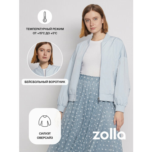 фото Бомбер zolla, размер xs, голубой
