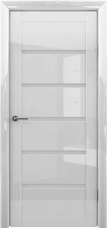 Межкомнатная дверь Albero Вена покрытие Глянец / ПО Белый металюкс (дверное полотно 70х200)