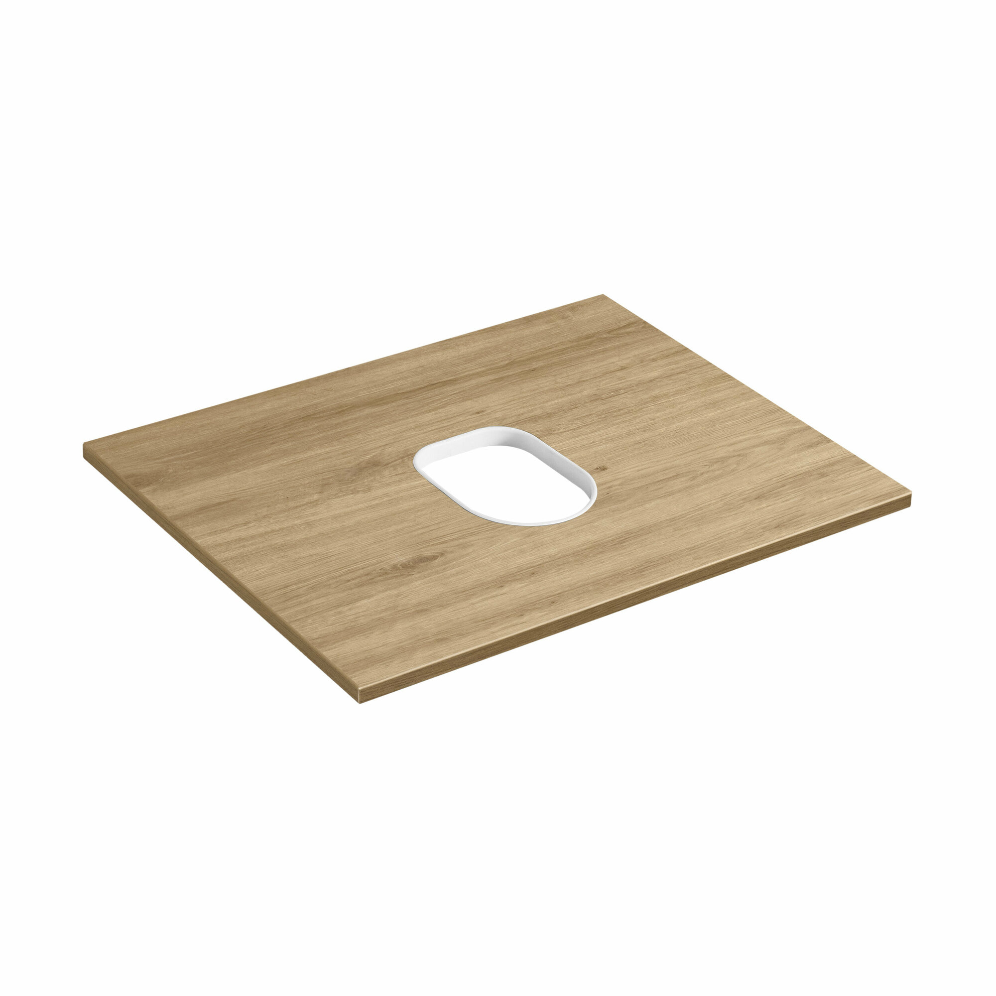 фото Столешница AQUATON Либерти 60 1A280903LYC70 600х465х16 для 1 раковины, дуб эльвезия