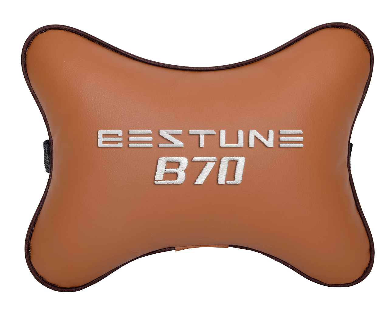 Подушка на подголовник экокожа Fox с логотипом автомобиля FAW Bestune B70