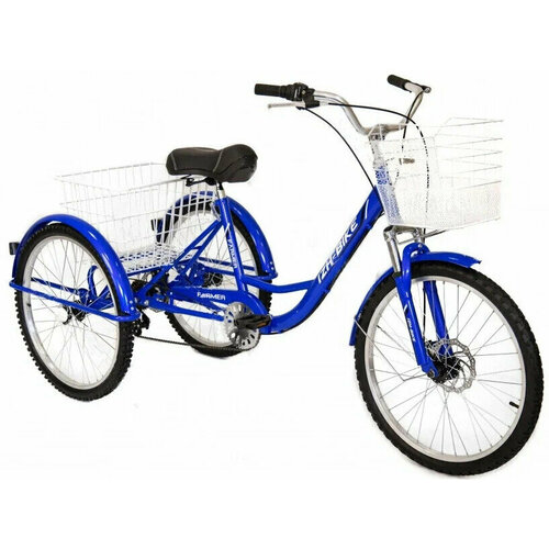 Трехколесный велосипед IZH-BIKE Иж-Байк Фермер 24 2025 Синий металлик 31500₽