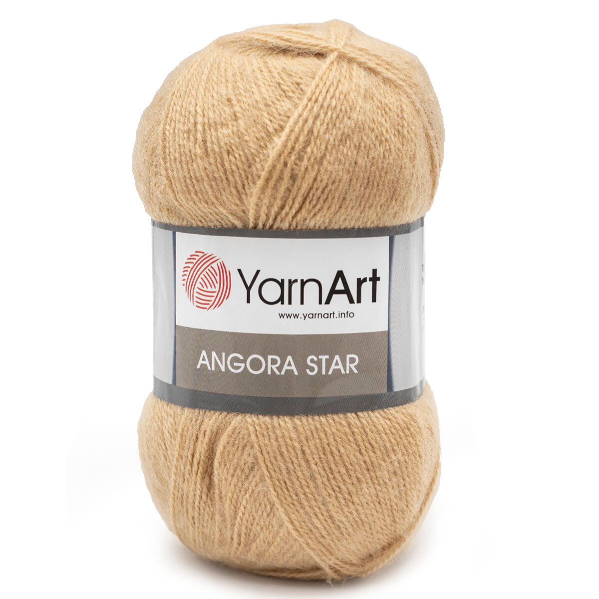 Пряжа для вязания YarnArt 'Angora Star' 100гр 500м (20% тонкая шерсть, 80% акрил) (511 светлая карамель), 5 мотков