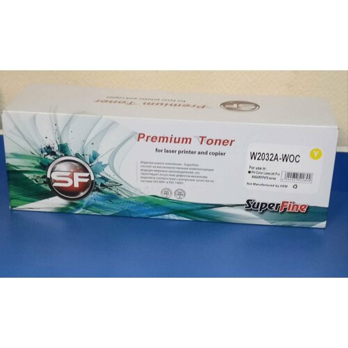 Тонер-картридж Premium Toner W2032A/055 (415A) для HP CLJ M454 / M479 / Canon LBP-663 / MF742 (Жёлтый, 2100 стр.), без чипа тонер картридж 7q w2031a 055 415a для hp clj m454 m479 canon lbp 663 mf742 голубой 2100 стр без чипа