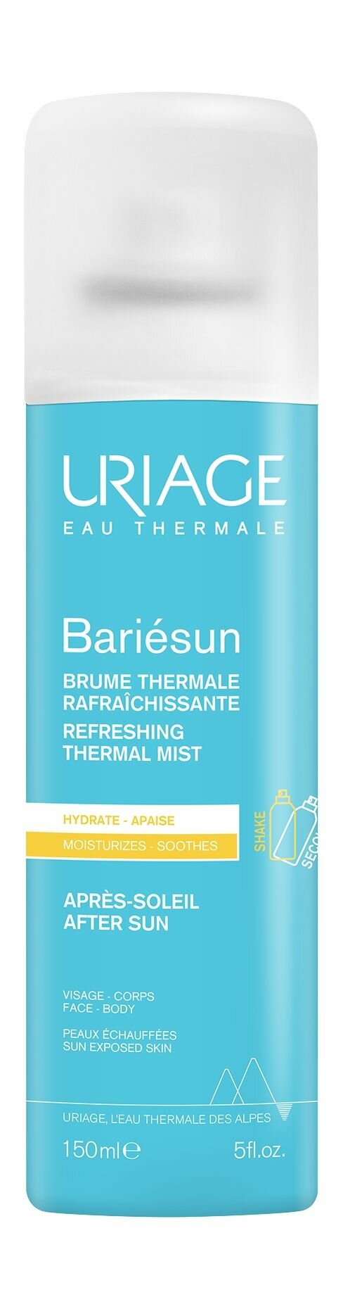 Термальный освежающий спрей для тела после загара / Uriage Bariesun Refreshing Thermal Mist After Sun