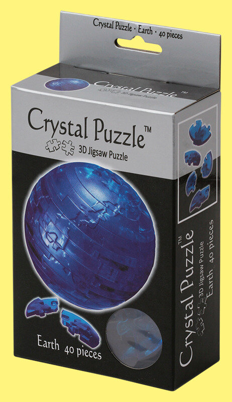Головоломка 3D Crystal Puzzle Планета земля голубая цвет: синий - фото №12