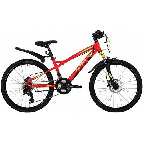 Велосипед подростковый NOVATRACK 24 TORNADO TY300/TS38/TZ500. (13 красный)