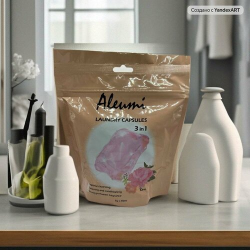 Капсулы для стирки 3 в 1 (Роза), 30шт 240г Aleumi Laundry