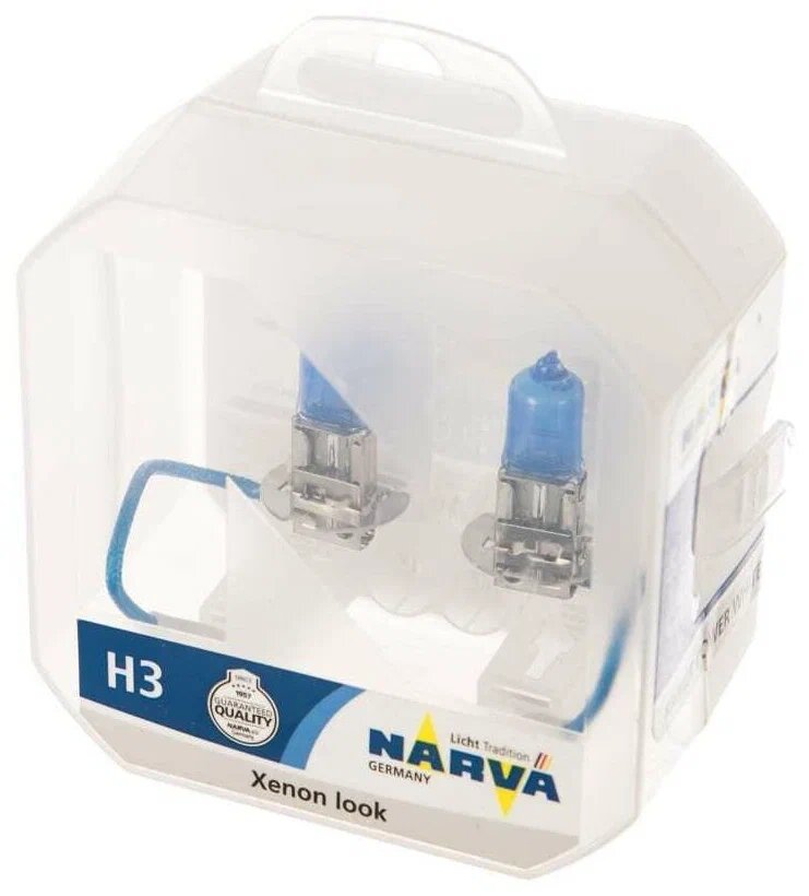 Лампа автомобильная галогенная Narva Range Power White N-48602RPW2 H3 55W PK22s 2 шт.