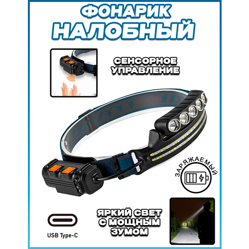 фото Налобный светодиодный фонарь w690-1 опмир