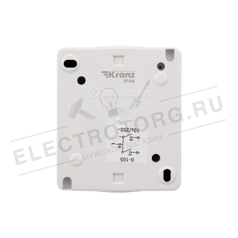 KR-78-0832 KRANZ Выключатель двухклавишный INDUSTRIAL IP54, о/у, белый - фото №13