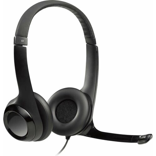 Гарнитура Logitech H390 для компьютера накладные проводные черный 981-000803 5290₽