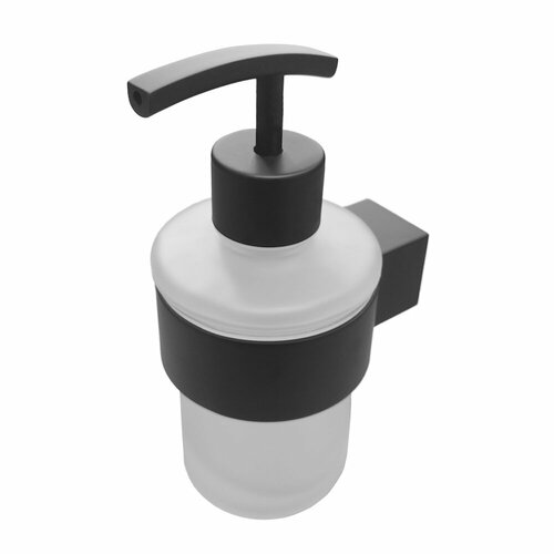 Дозатор для жидкого мыла коллекция лотос ЛТ80ЧМ матовое стекло черный матовый Альтасан 4307₽