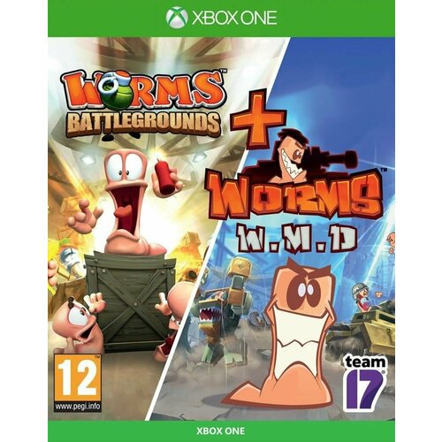 игра worms battlegrounds для playstation 4 Игра Xbox One Worms Battleground + Worms WMD