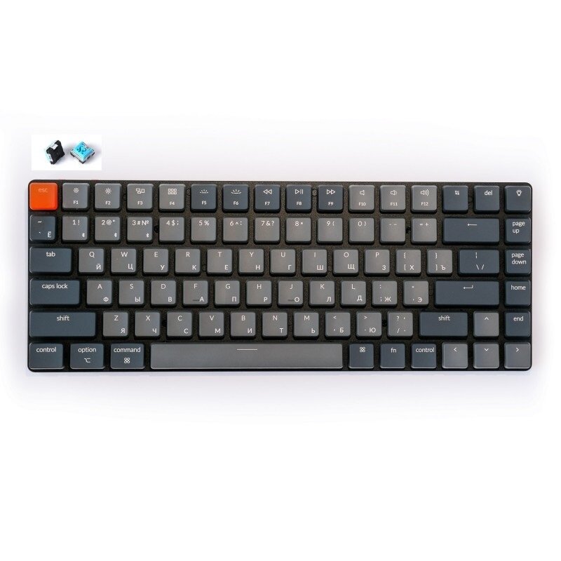 Беспроводная ультратонкая клавиатура Keychron K3 - 84 клавиши (White LED подсветка, Blue Switch)