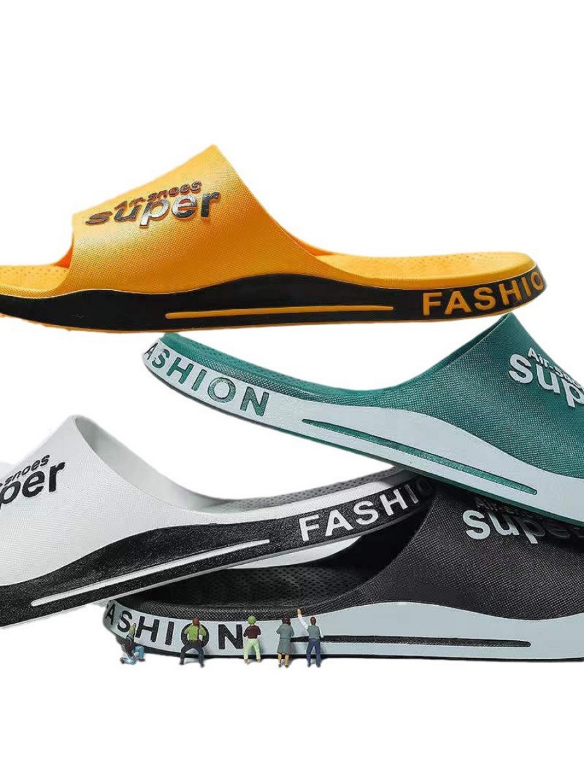 Шлёпанцы  лето 2025, размер 46/47, белый, — фото 1