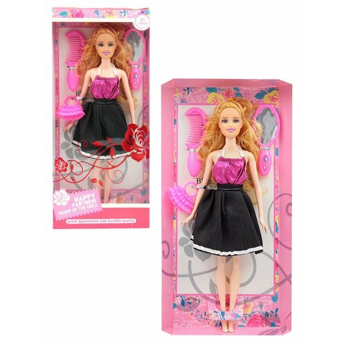 Кукла Grace 29 см 3 аксессуара в черно-розовом платье 1036-KR4 585₽