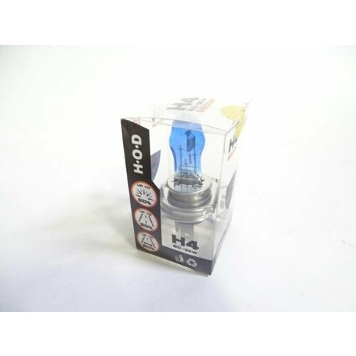 Лампа H4 12V 60/55W P43t н/о +50% HOD 5500К