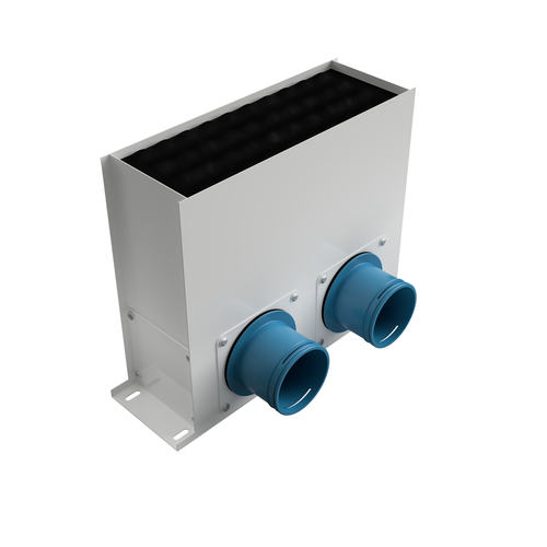 Пленум напольный оцинкованный 300*100 мм, 4*75 мм. Премиум (белый)