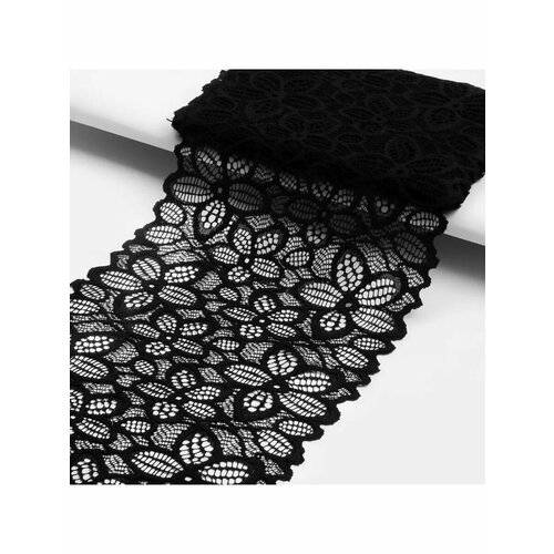 Кружевная эластичная ткань стрейч лента 170 мм 27 м 638₽